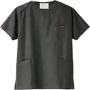 [Pantone] 7000SC Scrub, Medical Lab Coat, Unisex, Color Variation, Sweat Absorbent, Quick Drying, charcoal gray, 4L