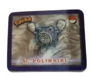 Pokemon Stadium Action 3DS 2000 Card Tazo Pogs #20 Poliwag Poliwhirl Poliwrath