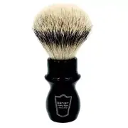 Parker Handmade Black Handle Deluxe 100% Silvertip Badger Long Mug Shave Brush