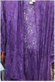 PURPLE ARTDECO STEVIE NICK'S STYLE LACE GYPSY BOHEMIAN DELUXE DUSTER