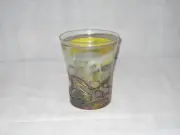 Hand Made Blown Glass Vase Metal Coated Multi Color Shiny
