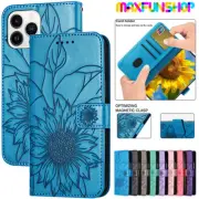 For iPhone 16 15 14 13 12 11 Pro Max XS 8 Pattern Case Leather Wallet Flip Cover