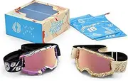 100% ACCURI Donut Le - Motocross & Mountain Bike Goggles - Adult Moto Goggles for Unmatched Clarity - Motocross Eyewear with Durable & Unique Design - (Pack of 2)