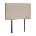 Palermo Single Beige Linen Fabric Bed Headboard Bedhead