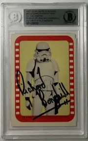 1977 TOPPS STAR WARS RICHARD BONEHILL STORMTROOPER AUTOGRAPH BAS BGS SIGNED