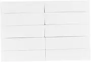 Happyyami 10Pcs Professional Nail Buffer Block Four Sided Polishing Sponge Tools for Manicure Nail Art Salon Use Design for Fingernail Care White