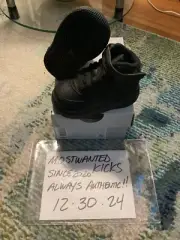 DS 2021 Nike Air Force 1 Mid Triple Black TD (Toddler) Size 4C