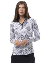 SanSoleil SolCool Print Sunshirt - Devon Black