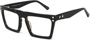 [VFDHN] Vintage Acetate Eyeglasses Frame Men Women Spectacles Glasses Spring Hinge