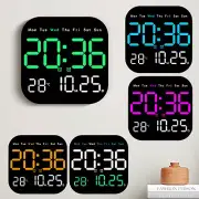 LED Large Digital Wall Clock Adjust Date Week DisplayTemperature Remote Control