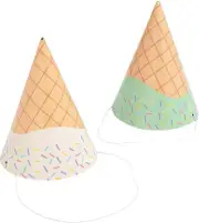 Fun Express Ice Cream Cone Party Hats - 8 Pieces