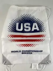 USA World Championship Soccer Drawstring Bag Red White Blue Flag New