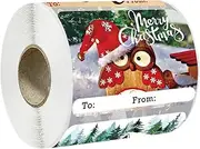 Vaveren 250Pcs Christmas Label Stickers Xmas Name Stickers Presents Packaging Decals Christmas Stickers for Wedding Party Accessories
