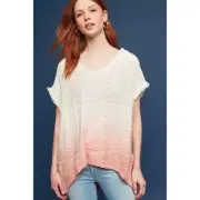 NWT!! Anthropologie MOTH Ombre Fringed Beachside Hoodie Sweater Medium Large