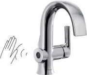 MOEN S6910EW Doux TOUCHLESS Wave 1-Handle Hole Bathroom Faucet - Chrome $673