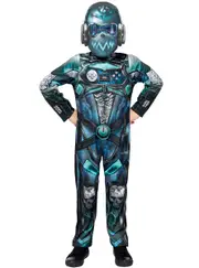 Futuristic Blue Robot Gamer Boy Costume