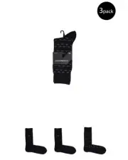 Emporio Armani Underwear Eagle Logo Socks 3Pack Men Black Underwear