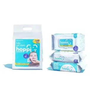Hoppi純水嬰兒濕紙巾80抽x12包(箱)