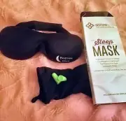Blackout Contoured Eye Masks Better Sleep Silk Luxury Set W/ Pouch And Ear Plugs