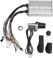 Motor Brushless Controller LCD Display Throttle Grip Kit, Aluminum Alloy Heat Dissipation Controller Kit, Replacement Electric LCD Display Speed Control Throttle Grip Kit