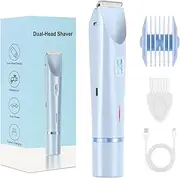 2025 New Bikini Trimmer for Women,Dermave Bikini Shaver,2-in-1 Electric Razors for Women(Blue)