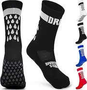 [DRIPsox] Football Grip Socks Kids, Junior, Women & Men - 1 Pair Grip Socks Football with Anti Slip Tech - 5 Sizes (XS:13C-2.5, S:3-5.5, M:6-8.5, L:9-11.5, XL:12+)
