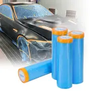 Pre-Taped Automotive Masking Film 4 Pack 59 in x 65 feet Rolls, Tape and Drap...