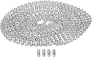 GLSTOY 36'' Stainless Steel Bead Chain Set Ball Bead Metal Chain Silver for Dog Tags Diy Jewelry Making