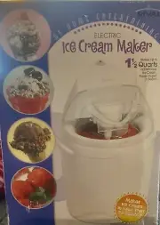 Rival GC8151-WN 1-1/2-Quart Treat Shoppe Electric Ice Cream Maker in White NIB