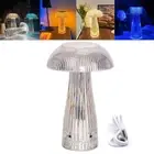 Transparent Crystal Mushroom Night Light RGB USB LED Decorative Table Lamp Light