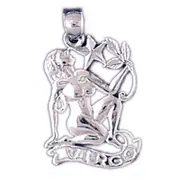 14K White Gold Zodiac Virgo Charm
