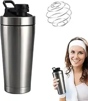 Protein Shaker Cup | 304 Stainless Steel Shake Bottles for Protein Powder - 750 ml Dishwasher Safe Mixing Cups for Outdoor Fitness, Yoga