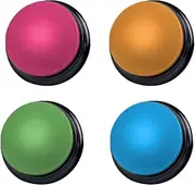 LASER Tech4Pets Talking Buttons 4 Pack - Interactive Pet Communication Tool with Customizable Messages - Fun Colors - Speak with Your Dog or Cat