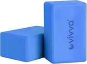 Vivva Yoga Blocks, Yoga Blocks 2 Pack, Premium EVA Foam Blocks, Supportive, High Density & Odor Resistant, Yoga Essentials 9"x6"x3"