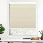 LazBlinds Cordless Cellular Shades, Blackout Honeycomb Shades with 1.5 inch Cells, Room Darkening Thermal Insulation Noise Reduction Blinds for Windows, 33" W x 72" H, Cream