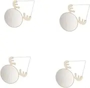 Sets Decorative Boy Girl's Mirror Natural Wood Frame Boys and Girls Wall Mirror Bear Shape for Boys and Girls Room Decor