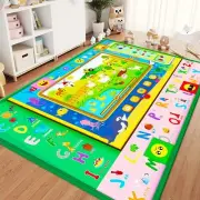 44x59 Large Baby Crawling Play Mat - Educational Tummy Time Foldable Non-Slip