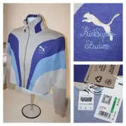$125 PUMA x KIDSUPER Collab Womens Full Zip Crop Jacket Athletic Shirt Top Sz L