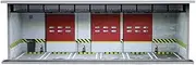 Generic 1:64 Vehicle Scene Display Case for Diecast Wheels and Models , Fire Door