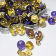 Bumble Bee Beads Glass Beads For Bracelet Making Garden 13mm Yellow Oval 20 pcs