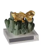 [Vicky Yao] Exclusive Design Small Luxurious Goldfish Natural Crystal Table Art