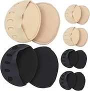 [WOONEKY] Women's Toe Socks 3 Black 3 Tan Half Palm Socks Anti Comfortable for Sandals High Heels
