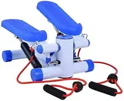 Sports Equipment- Household Up-Down Mini Stepper Home Trainer Exercise Stepper Machine with Training Ropes Weight Loss M