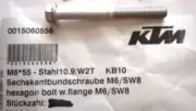 KTM Husqvarna GasGas HH Collar Screw M 6x55 WS=8 10.9 OEM 0015060556