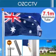 7.1M meter Aluminium Australian Aussie Flag Pole Flagpole Full Set