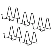 5Pcs 3Inch Plate Stand for Display Iron Easel Plate Holder for Photo Black