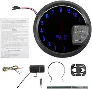 X AUTOHAUX 5" 127mm Tachometer Gauge Colorful Pointer RPM Tachometer Tach Gauge 0-11000RPM W/Sensor and Bracket Universal Car DC 12V
