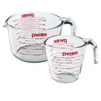 在飛比找松果購物優惠-【美國康寧 Pyrex 】 單耳量杯1000ml+500ml