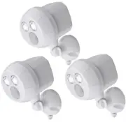 3-Pack Mr. Beams Security Light Motion Activated Battery LED Spotlight No Wiring
