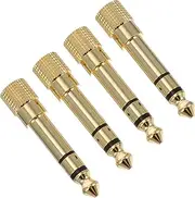 CAXUSD 4pcs Male Female Earphone Adapter for Headphones Amplifiers and Mixers Durable Stereo Audio Converter for Easy Connection and Signal Extension